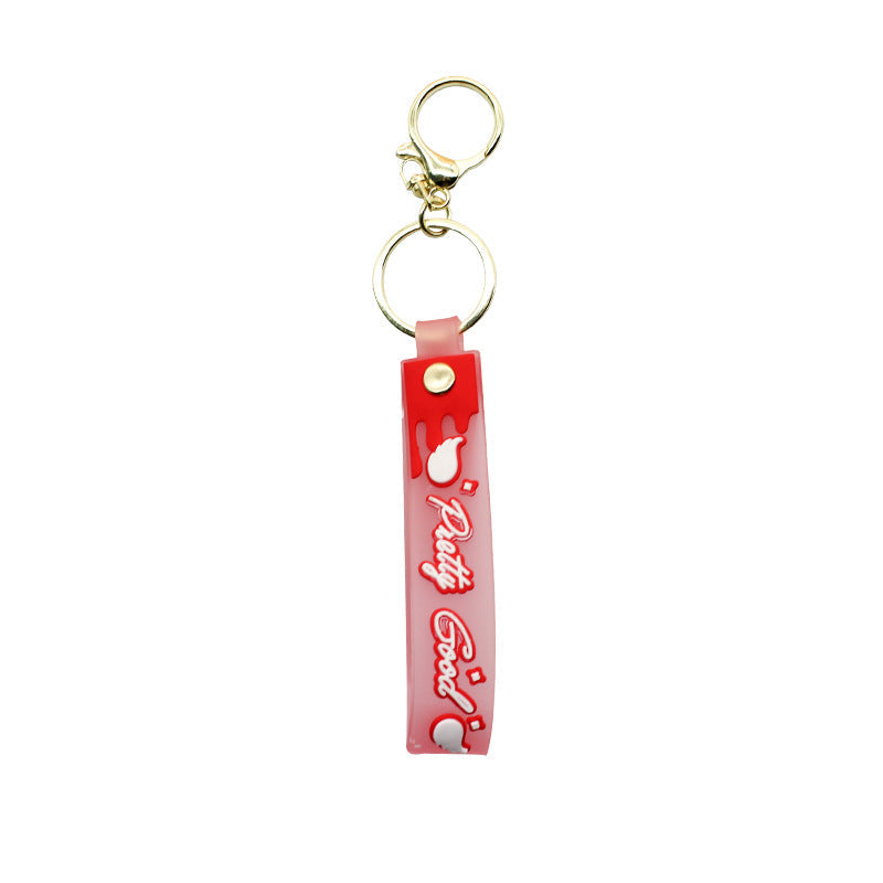 Unisex keychain made of high-quality silicone with playful design Kalsten