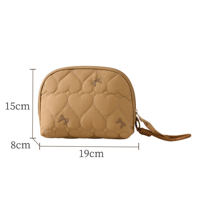 Heart-Quilted Makeup Bag Kalsten