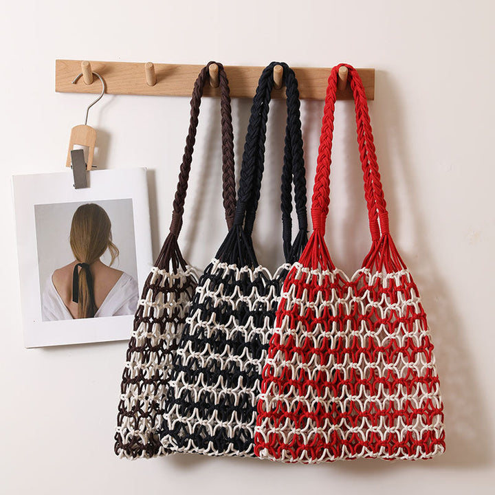 Hand-knotted shopping and beach bag Kalsten