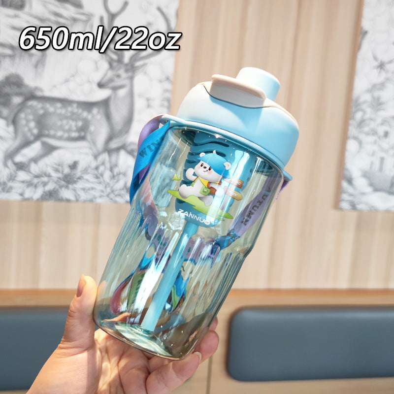 Ladies playful water bottle with removable straw Kalsten