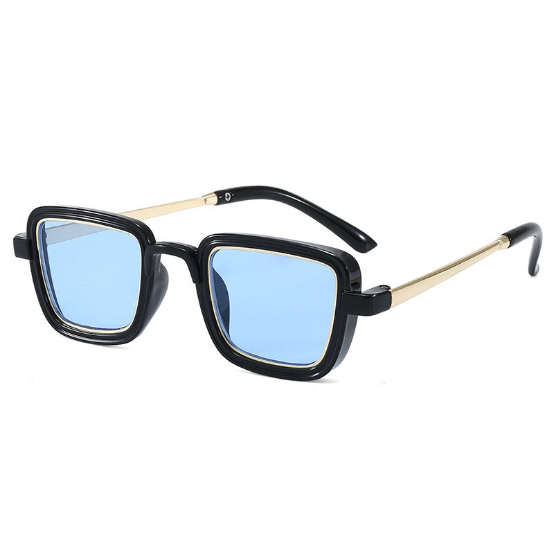 Women's square sunglasses with transparent frame and gold accents Kalsten