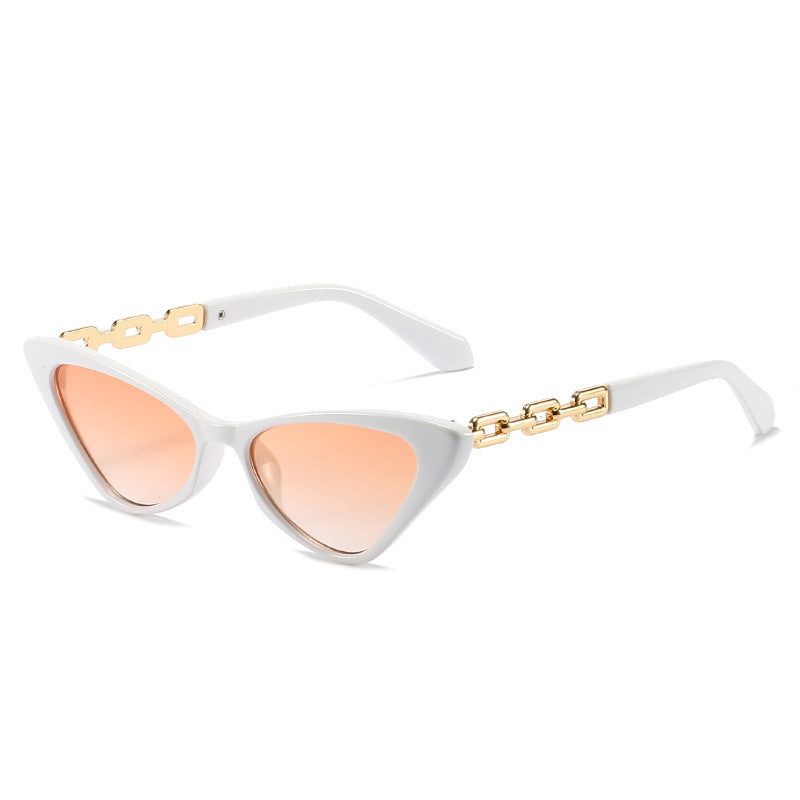Women Cat-Eye Sunglasses with Stylish Chain Accents Kalsten