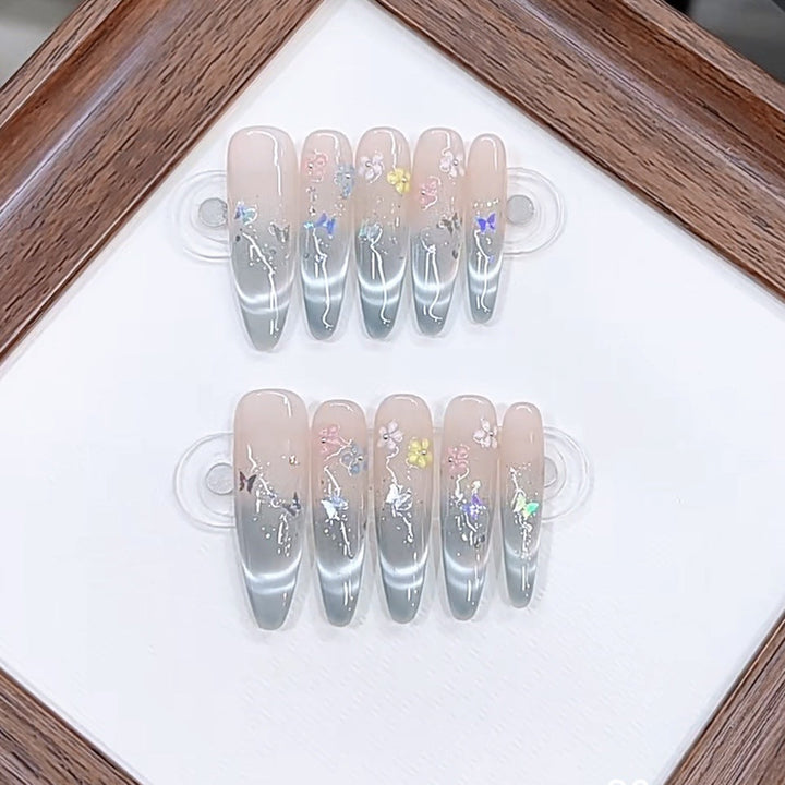 Artistic Floral Design Press-On Nail Set Kalsten