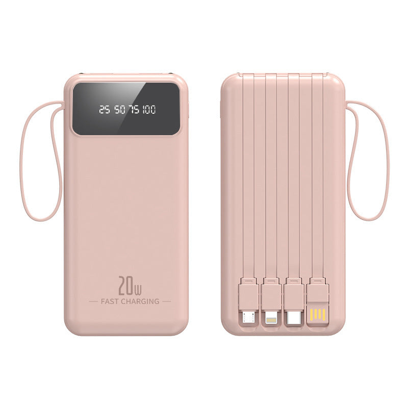 High-performance power bank with integrated charging cables and digital display Kalsten
