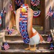 Unisex decorative fabric gander with patriotic costume and removable top hat Kalsten