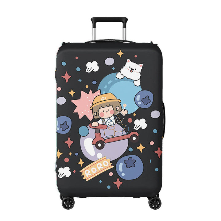 Women's hard shell suitcase with exciting travel motif Kalsten
