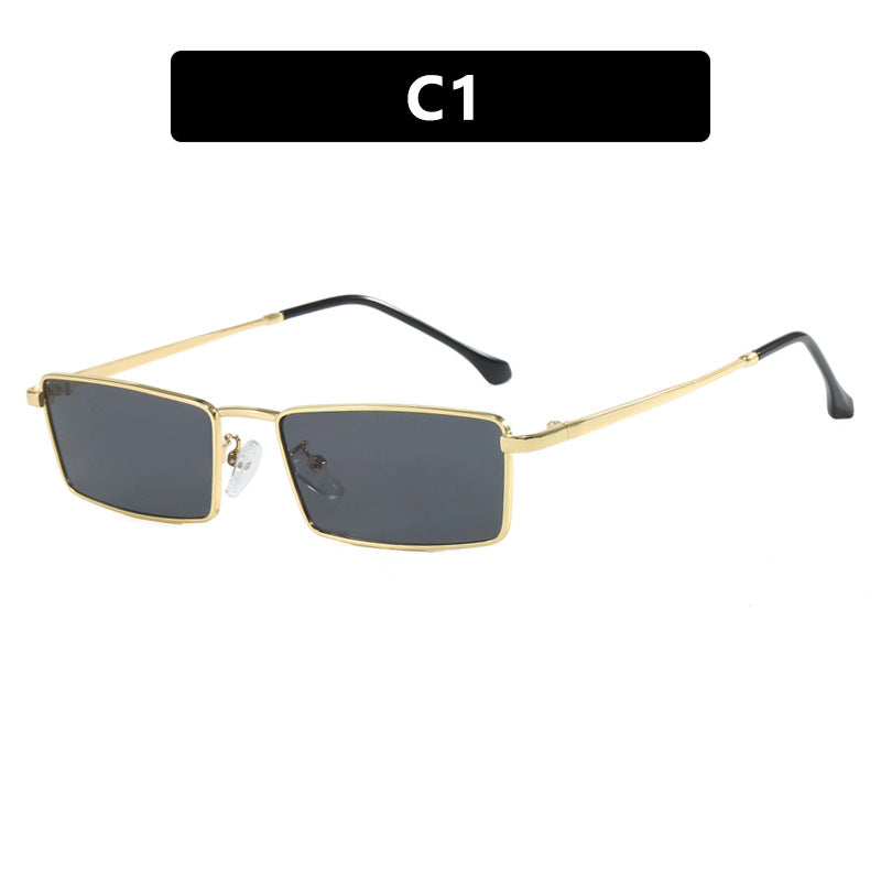 Women square sunglasses with metallic frame and comfortable nose pad Kalsten