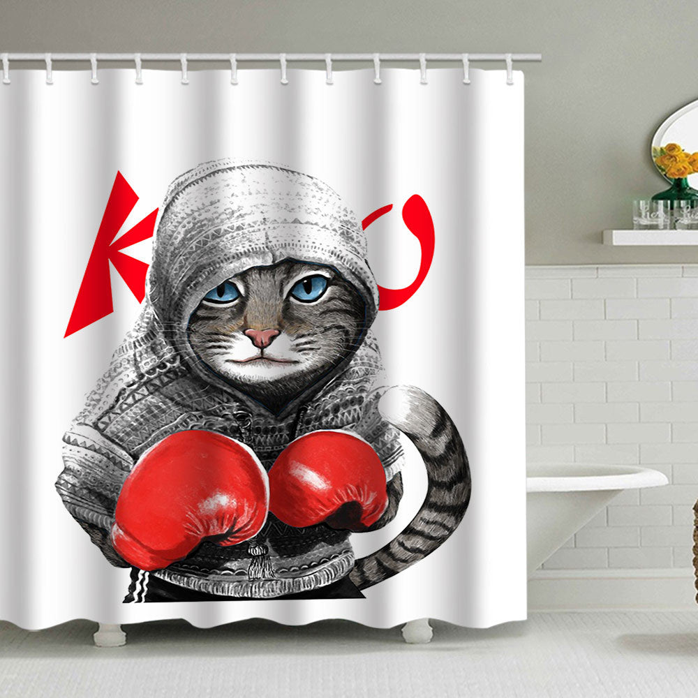 Artistic Dog Illustration Shower Curtain Kalsten
