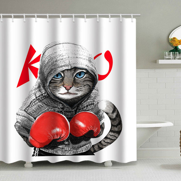 Artistic Dog Illustration Shower Curtain Kalsten