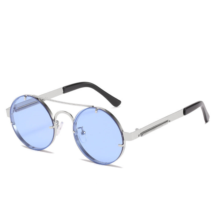 Women's round designer sunglasses with innovative metal frame and protective lenses Kalsten