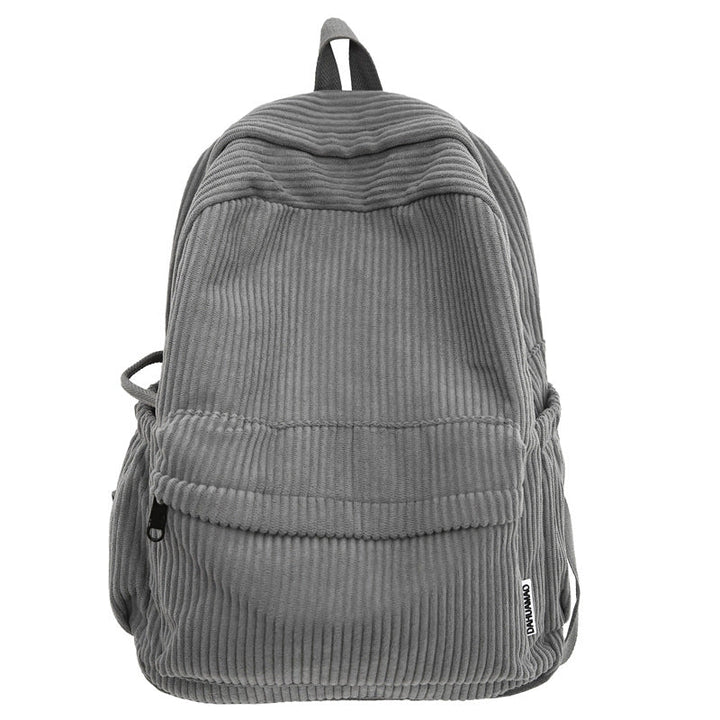 Corduroy Textured School Backpack Kalsten