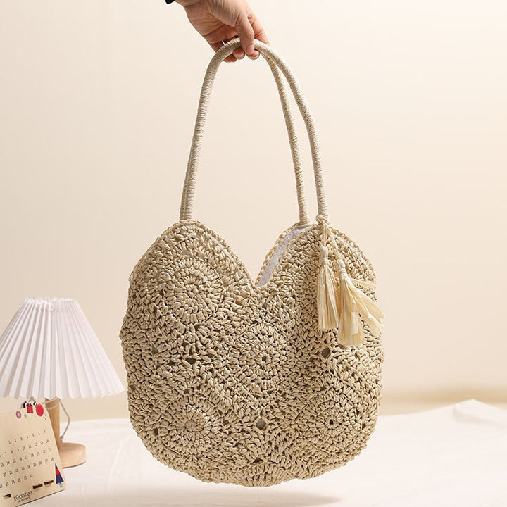 Handmade straw bag with structured design Kalsten