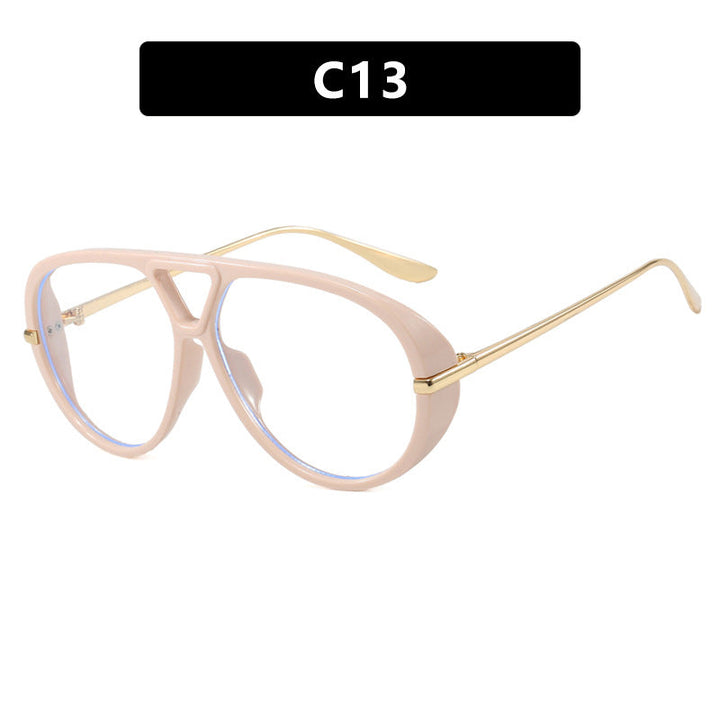 Women's oversized sunglasses with elegant plastic frame and mirrored lenses Kalsten