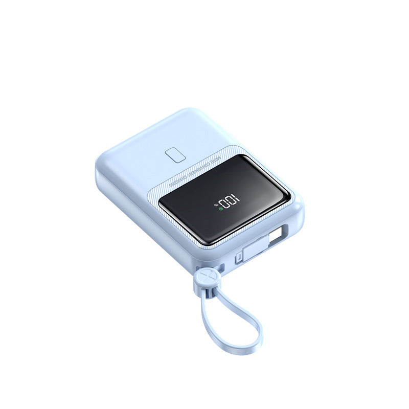 Compact power bank with integrated charging cable and digital display Kalsten