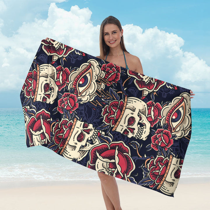 Beach towel with striking surf design Kalsten