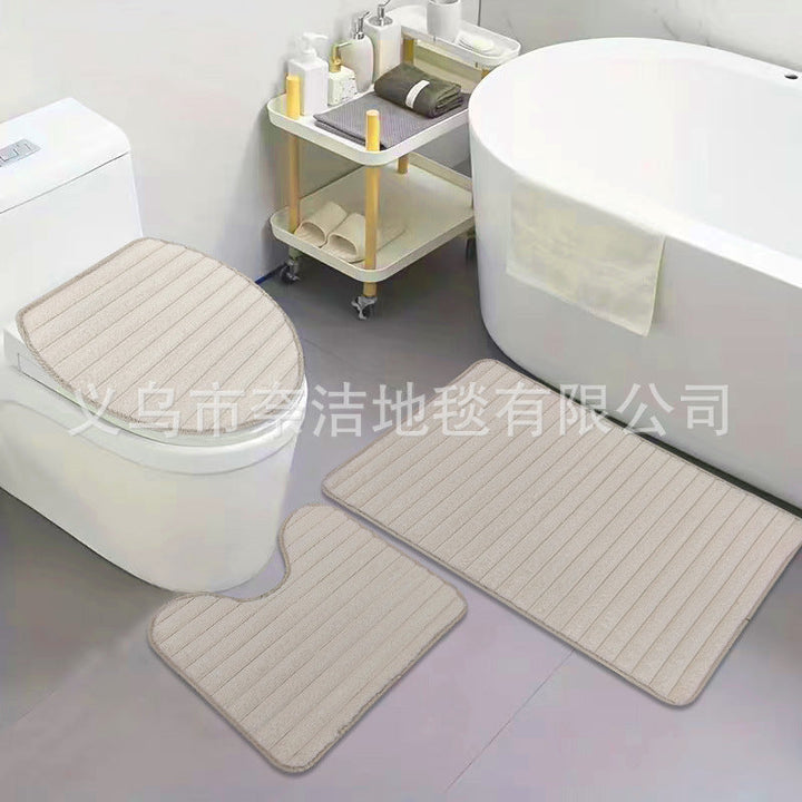 Soft Plush Toilet and Bath Mat Set Kalsten