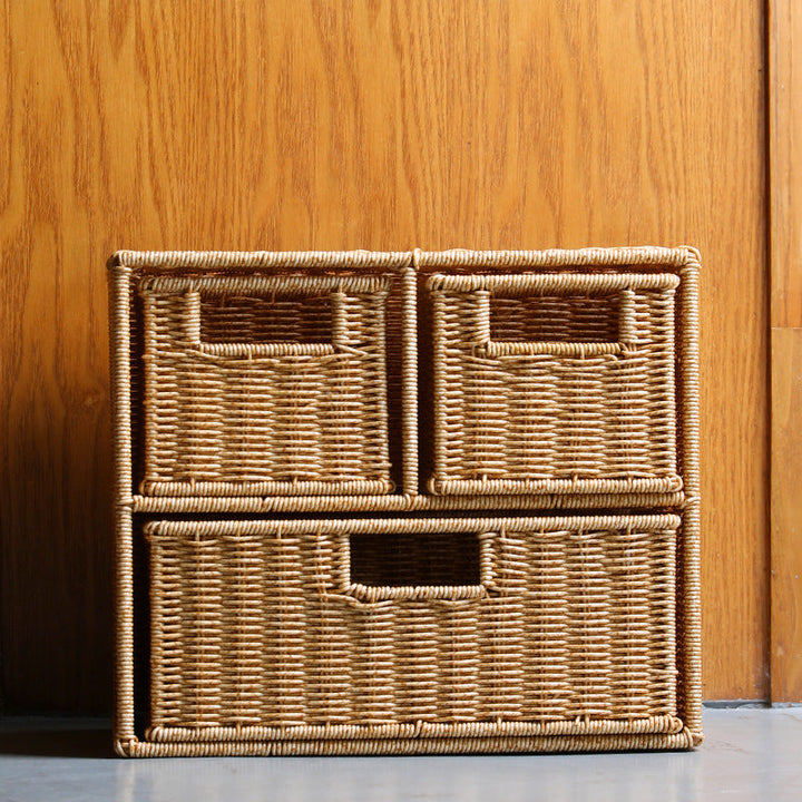 Multi-Drawer Wicker Storage Organizer Kalsten