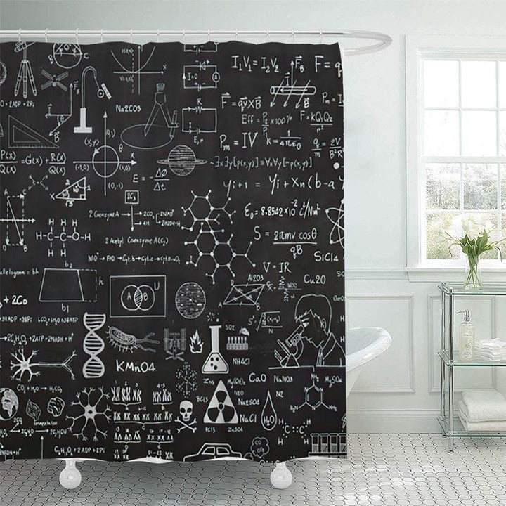 Shower Curtain with Scientific Equation Design Kalsten