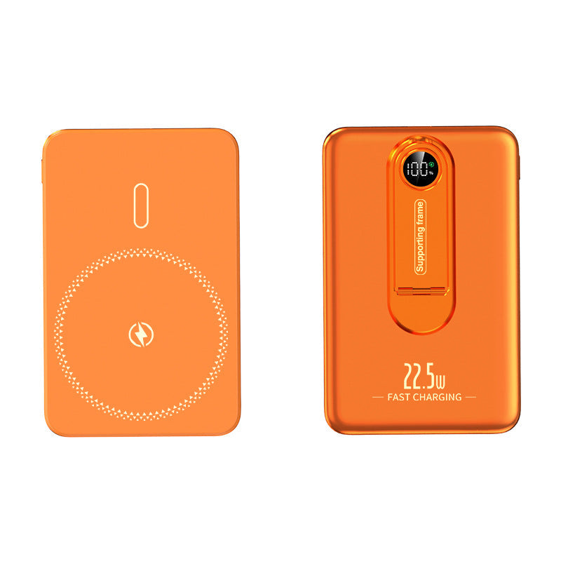 Portable Qi charging power bank with integrated fast charging function and digital display Kalsten