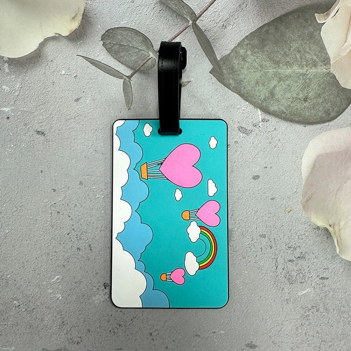 Whimsical Heart Balloon Luggage Tag Kalsten
