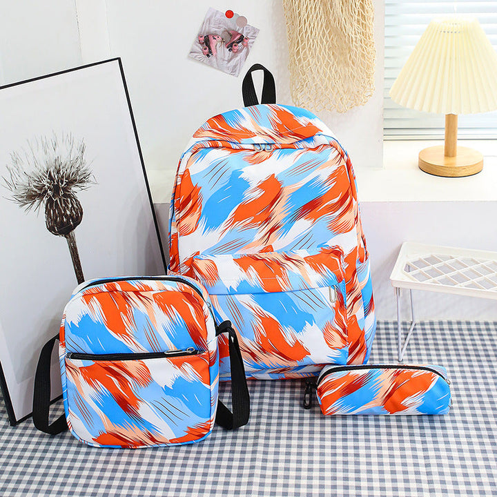 Stylish backpack with matching crossbody bag and pencil case Kalsten