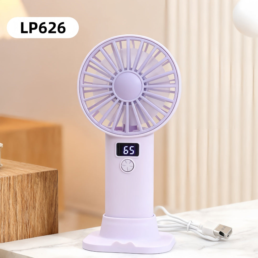 Ladies Portable Hand Fan with Digital Speed Display Kalsten