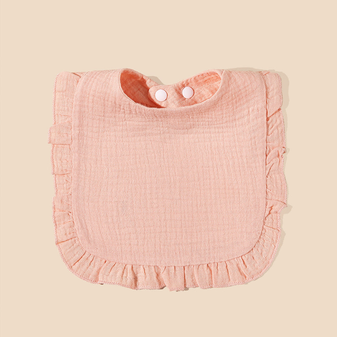 Soft Ruffled Muslin Baby Bib kalsten