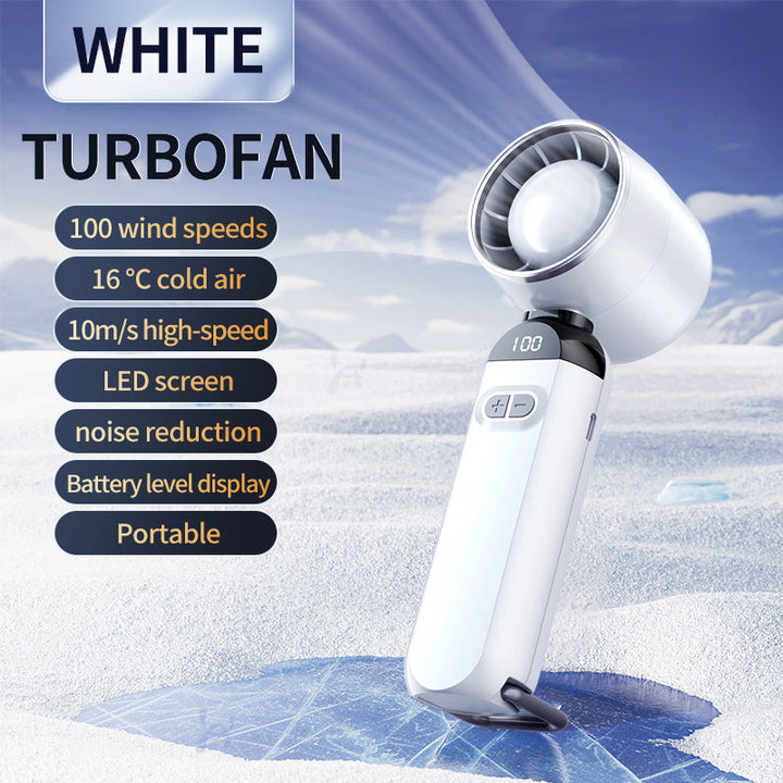 Women's Portable Turbo Cooling Fan with LED Display and Noise Reduction Kalsten
