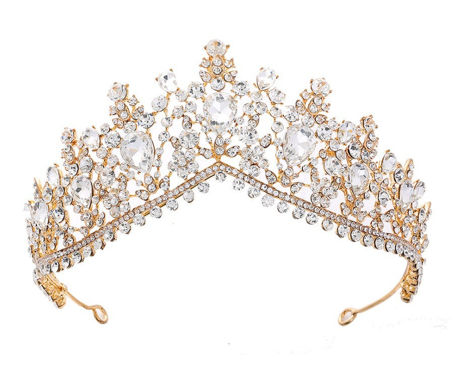 Women's Glamorous Tiara with Rhinestone and Crystal Embellishments Kalsten