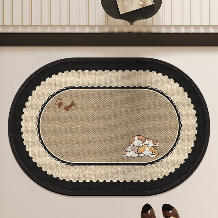 Playful Dog-Themed Area Mat