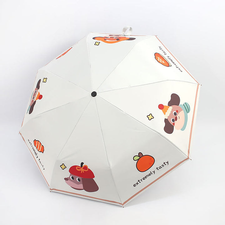 Women's Folding Umbrella with Cute Animal Design Kalsten
