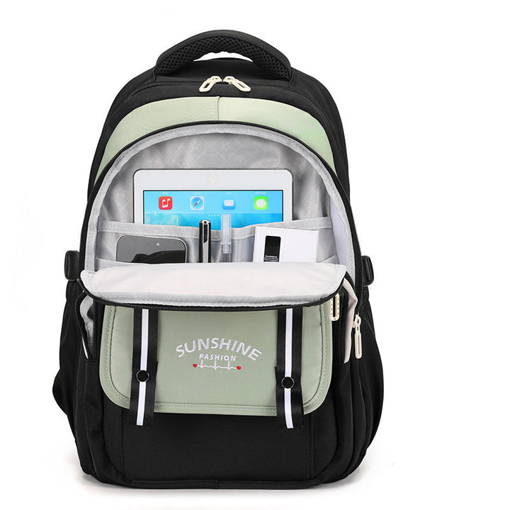Stylish school backpack with functional compartments Kalsten
