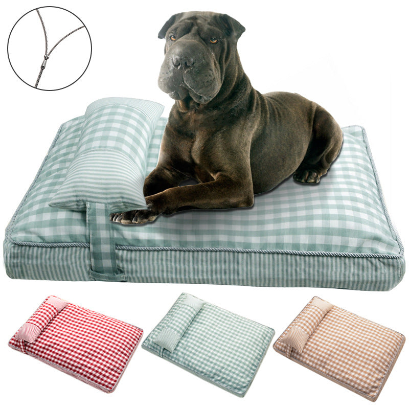 Checked Dog Bed