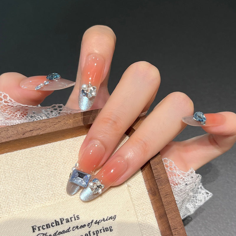 Artistic Ocean-Inspired Press-On Nail Design Kalsten