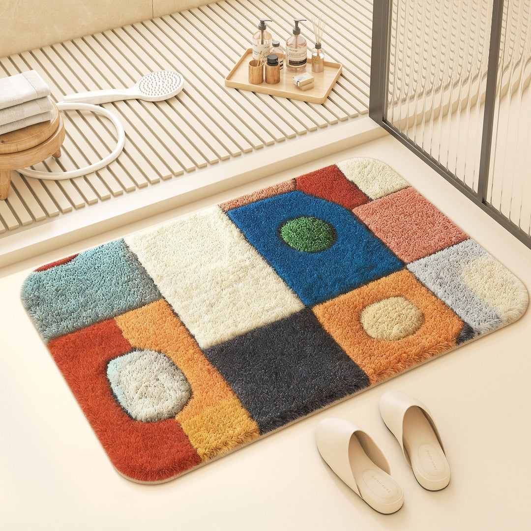 Colorful Geometric Design Bath Mat Kalsten