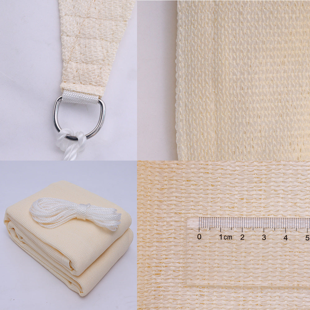 heavy-duty knitted UV protection rectangular sun shade sail with reinforced stainless steel D-ring anchors Kalsten