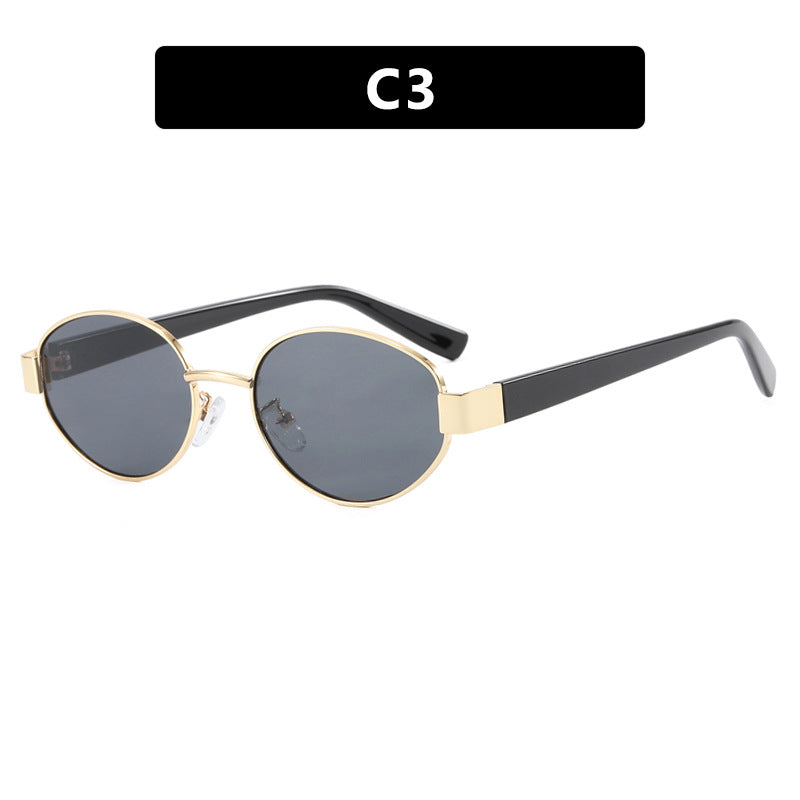 Ladies fashionable sunglasses with exclusive leopard print and elegant metal frame Kalsten