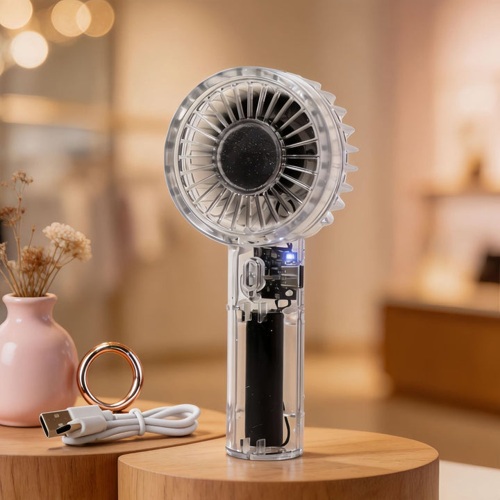 Women Portable USB Handheld Fan with Flexible Head Adjustment Kalsten