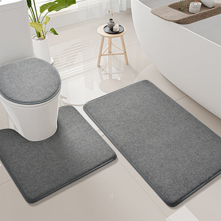 Textured Non-Slip Toilet Rug Set