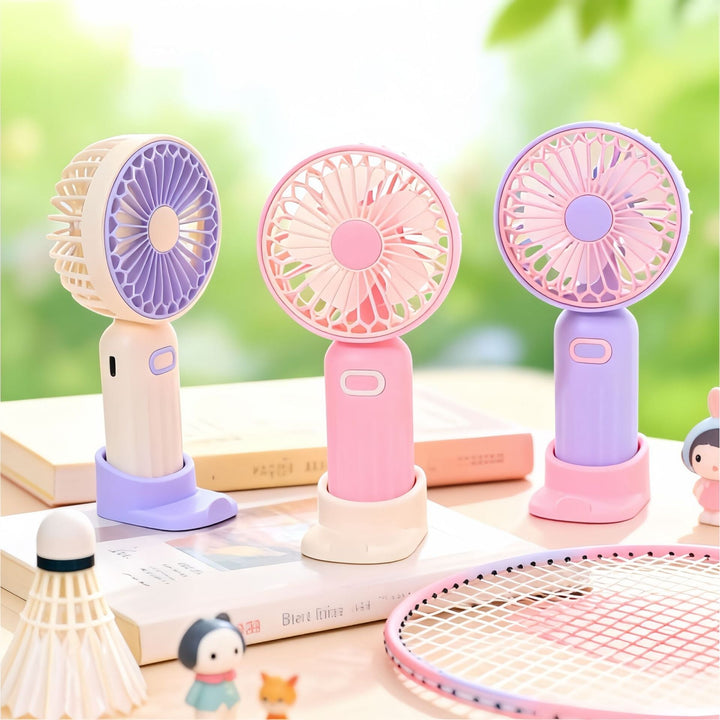 Women's portable USB handheld fan with flexible tilt mechanism Kalsten