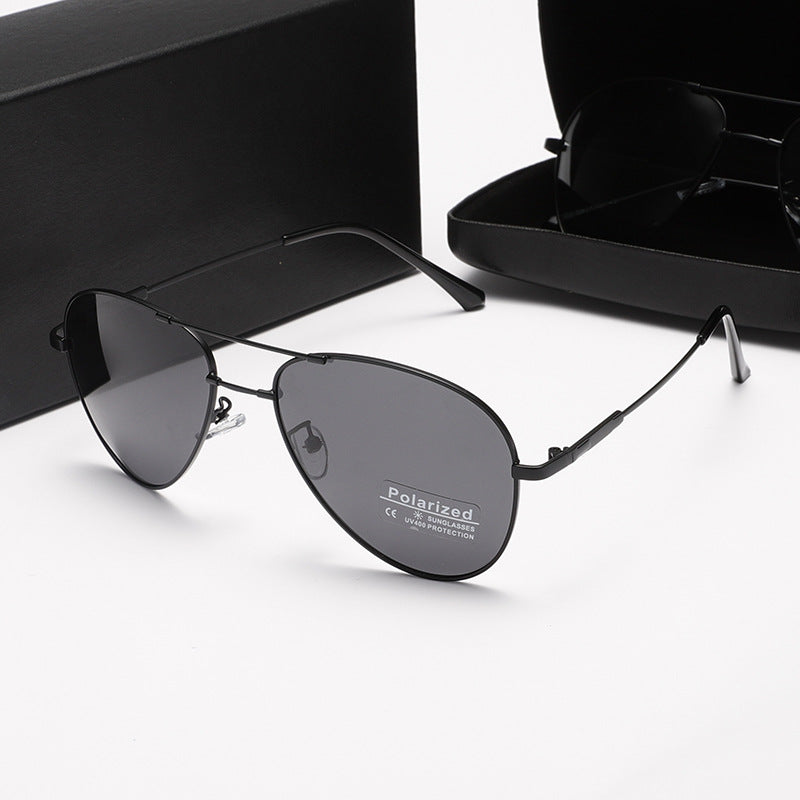 Men's polarized airplane sunglasses with ultra-light frame and UV protection Kalsten