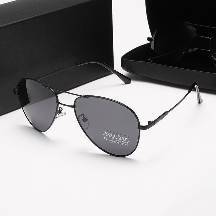 Men's polarized airplane sunglasses with ultra-light frame and UV protection Kalsten