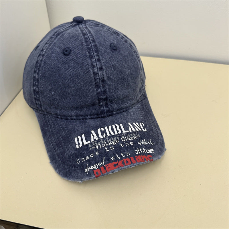 Men's Distressed Graphic Denim Cap Kalsten