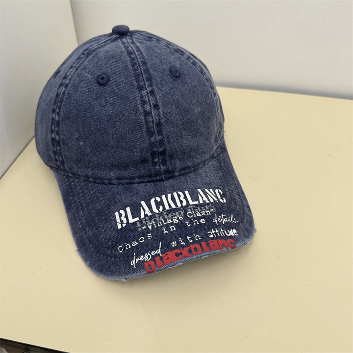 Men's Distressed Graphic Denim Cap Kalsten