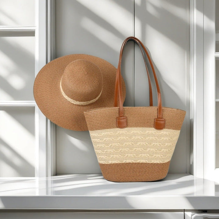 Beach bag with colorful stripes Kalsten