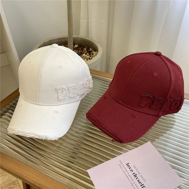 Women's Distressed Graphic Peace Baseball Cap Kalsten