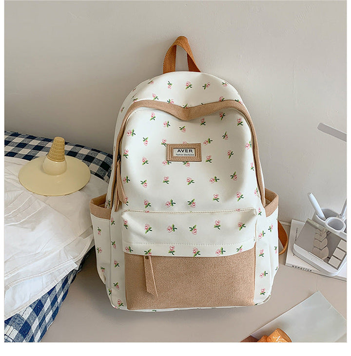 Floral Print Casual School Backpack