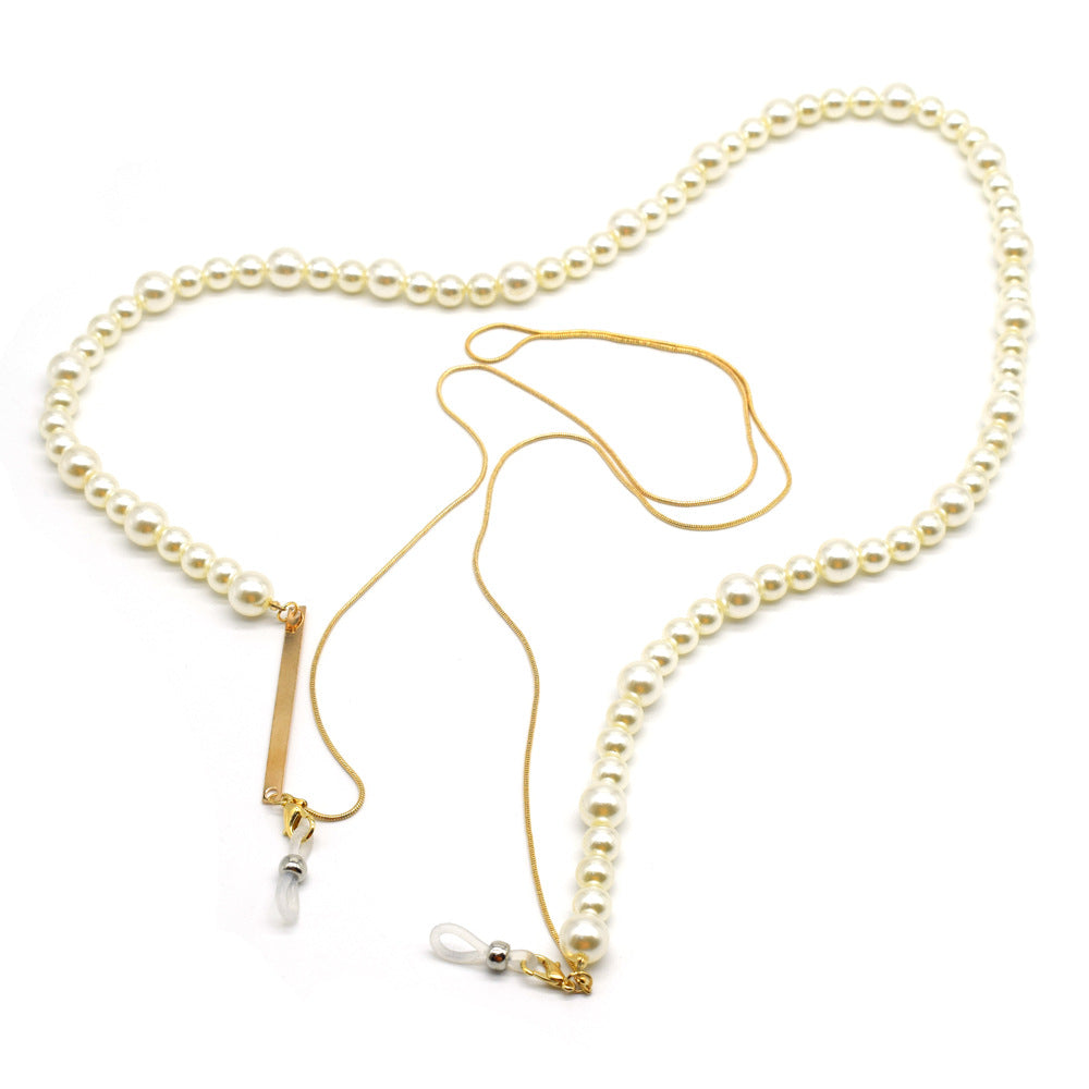 Decorative Pearl-Accented Eyewear Chain Kalsten