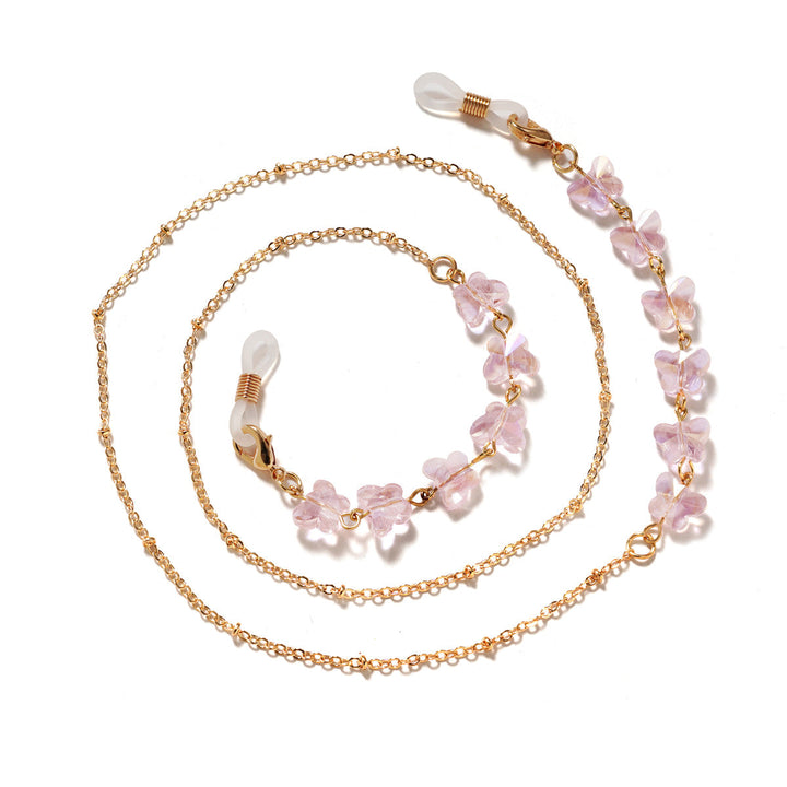 Floral Embellished Eyewear Chain Kalsten