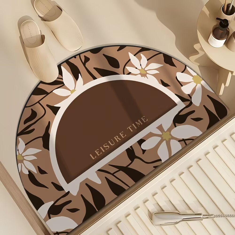 Artistic Floral Design Door Mat Kalsten
